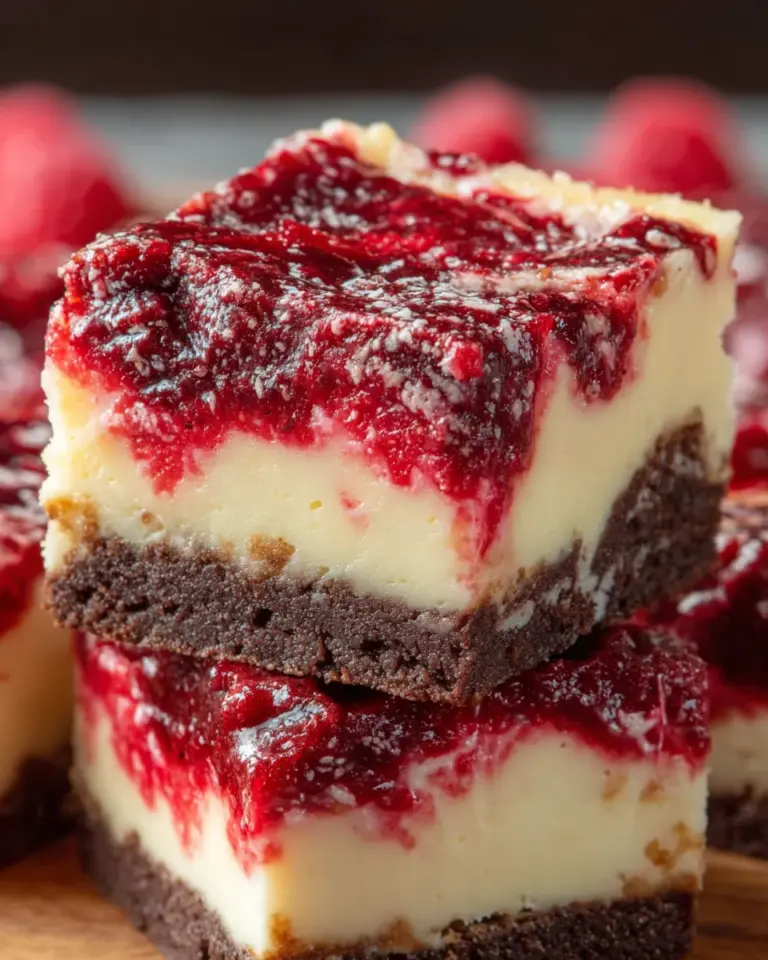 White Chocolate Raspberry Cheesecake Bars