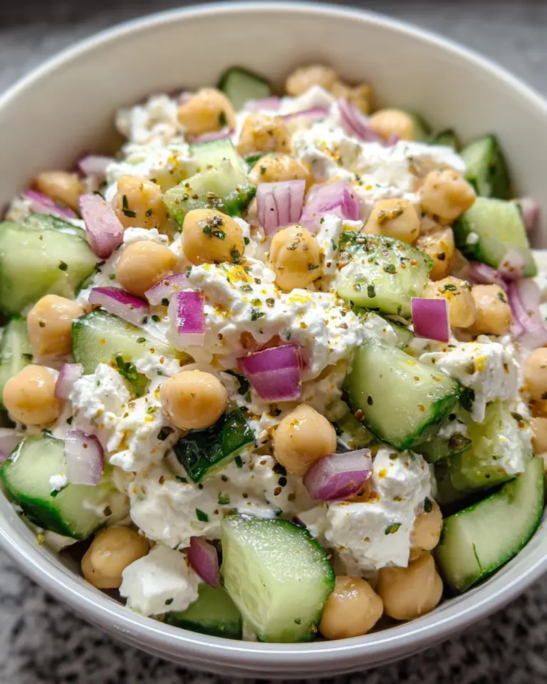 Cottage Cheese Chickpea Salad Bowl Recipe