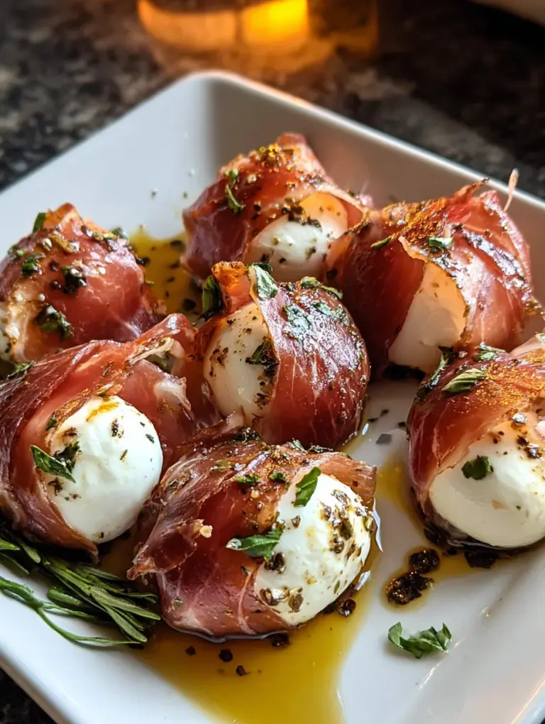 Prosciutto Wrapped Mozzarella Bites: A Quick Appetizer!