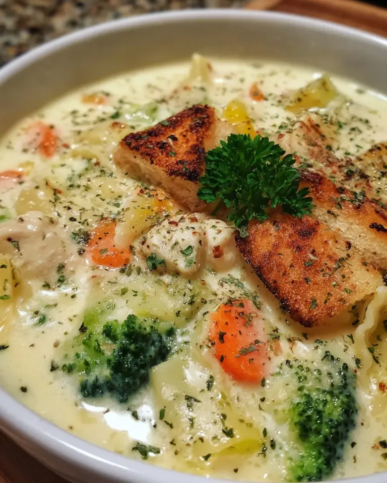White Chicken Lasagna Soup