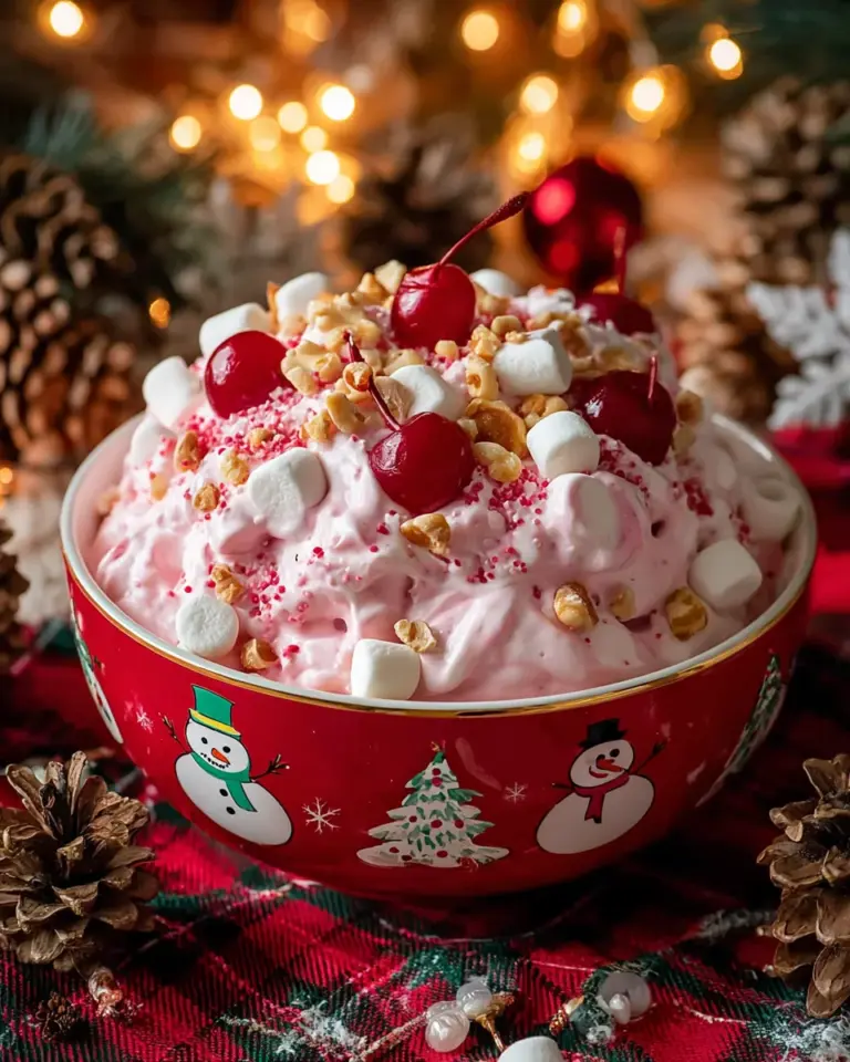 Christmas Cherry Fluff: A Festive Dessert Delight!