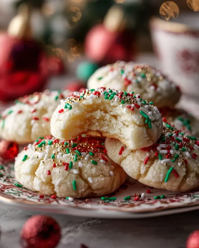 Melt-in-Your-Mouth Christmas Sprinkle Cookies