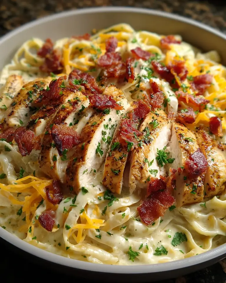 Cheddar Bacon Chicken Alfredo