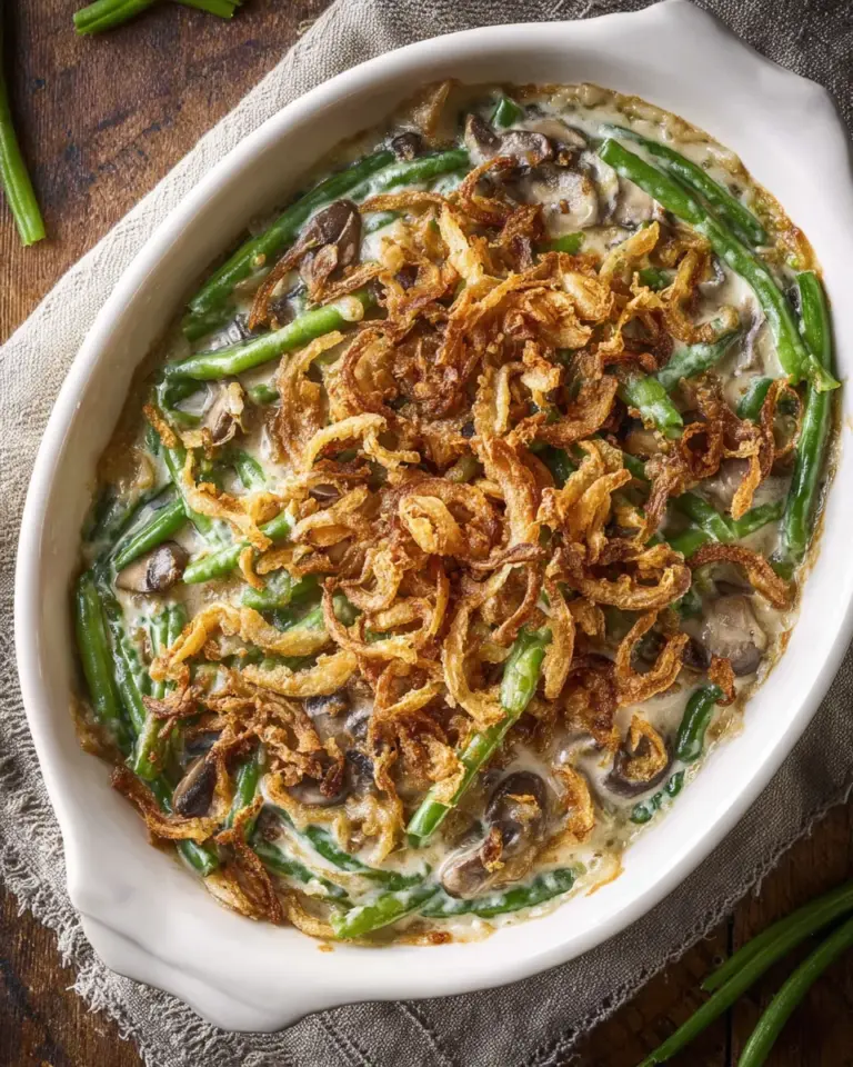 Irresistible Campbells Green Bean Casserole