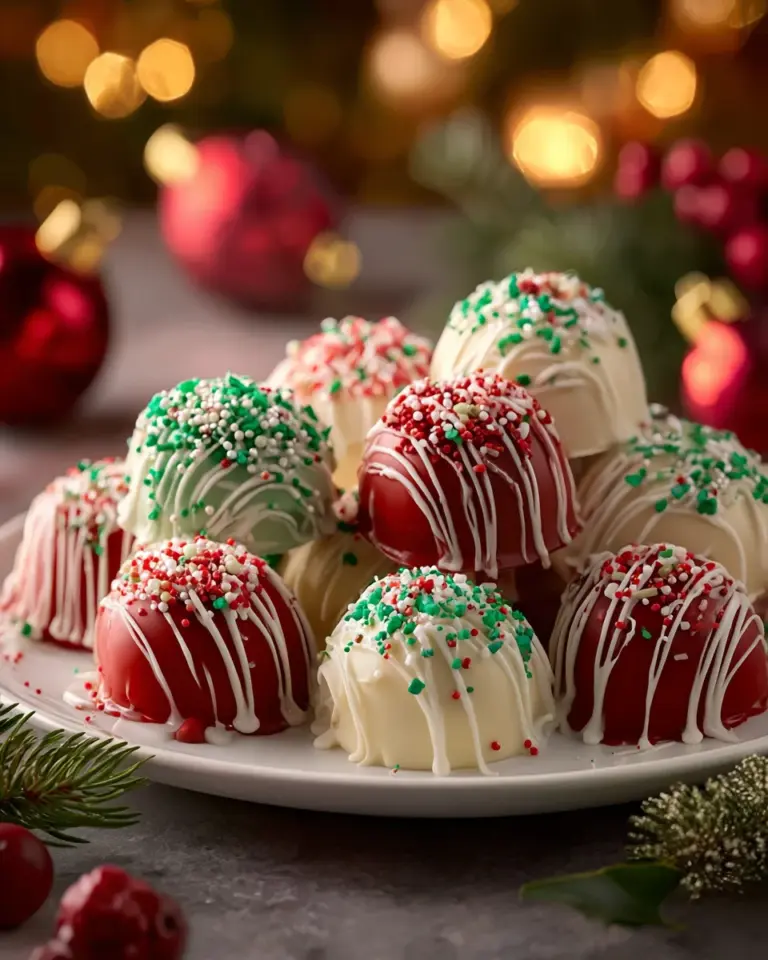 No-Bake Christmas Cheesecake Bites