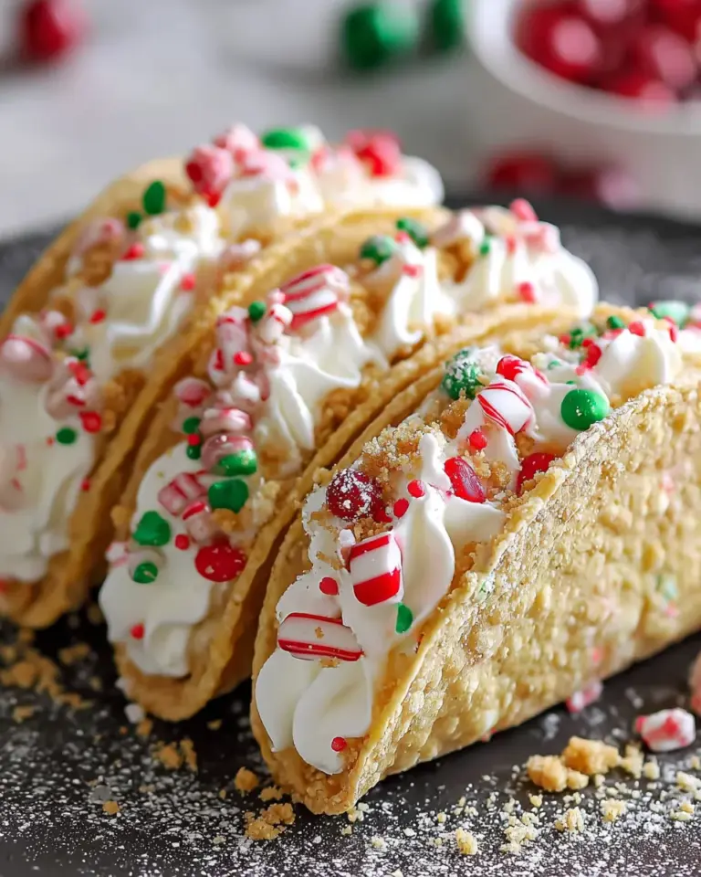 Christmas Cheesecake Tacos