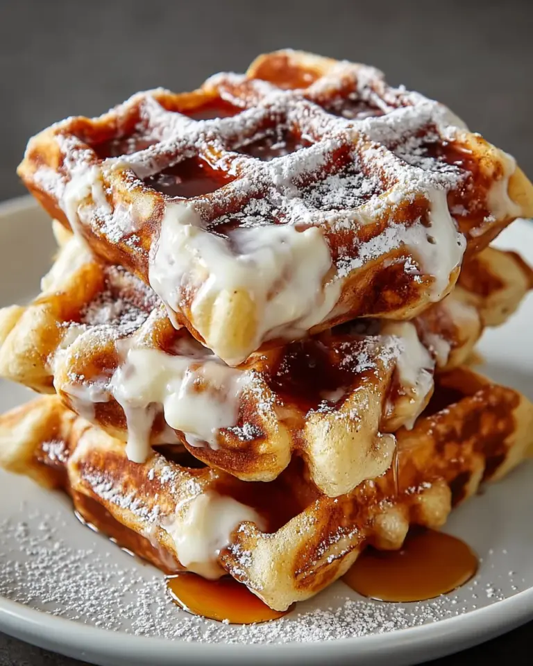 Cinnamon Roll Waffles Cream Cheese: Indulge in Bliss Today!