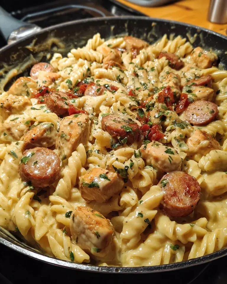 Creamy Pepper Jack Chicken & Sausage Pasta