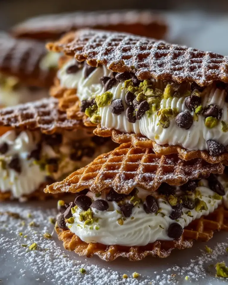Chocolate Cannoli Pizzelle Sandwiches That Delight Your Tastebuds!