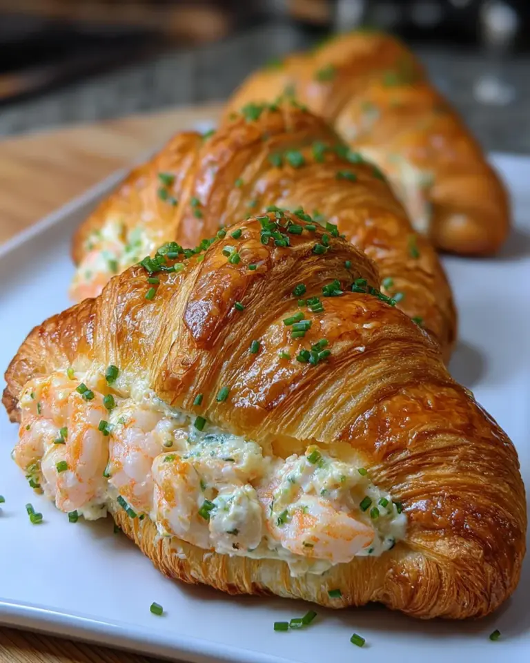 Buttery Shrimp Stuffed Croissants
