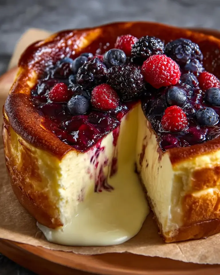 Citrus Berry Burnt Cheesecake