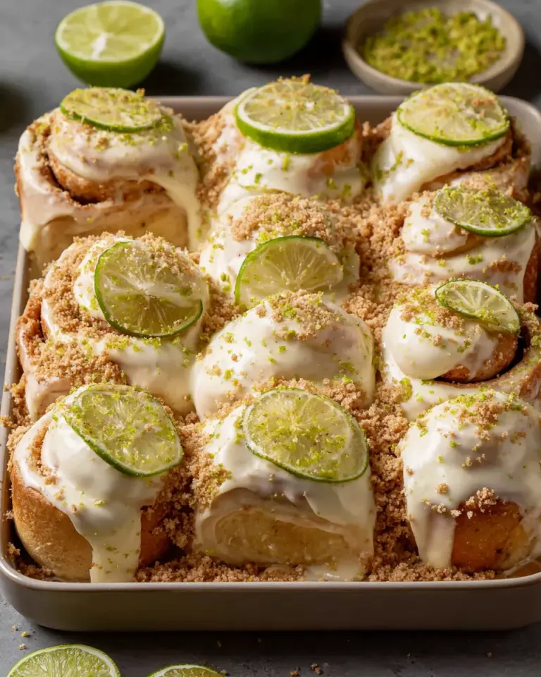 Key Lime Pie Rolls with Graham Cracker Crust
