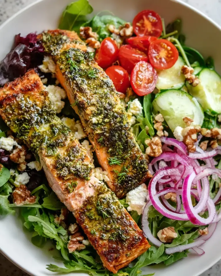 Herb-Crusted Salmon Salad