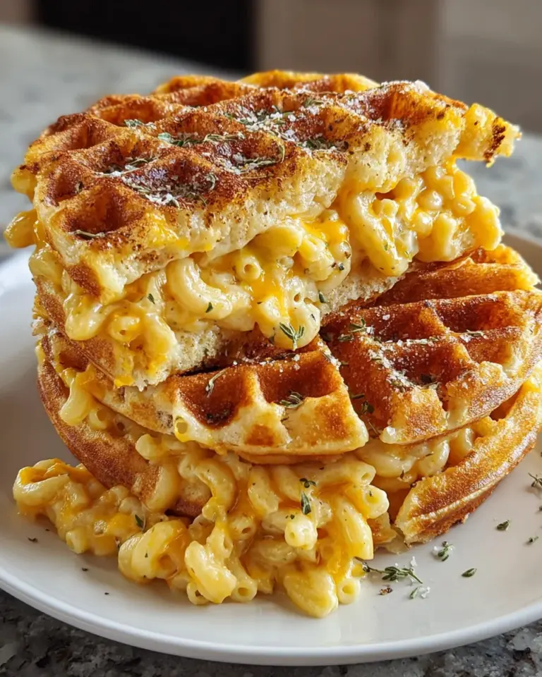 Mac and Cheese Stuffed Waffles are a must-try delight!