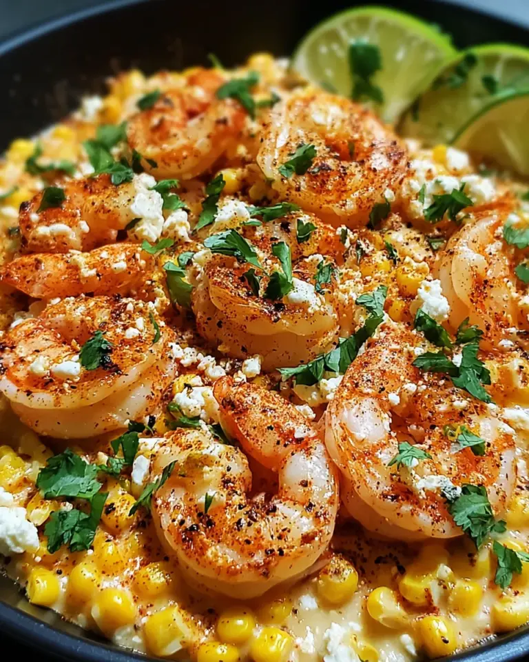 Shrimp with Creamed Corn & Feta