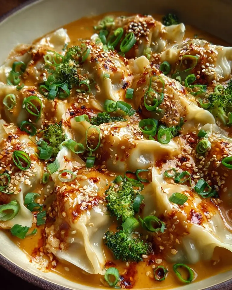 Oven-Baked Dumplings with Peanut Sauce: Delightfully Easy!