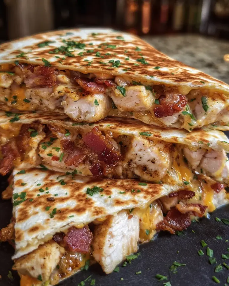 Bacon Chicken Chipotle Ranch Quesadillas