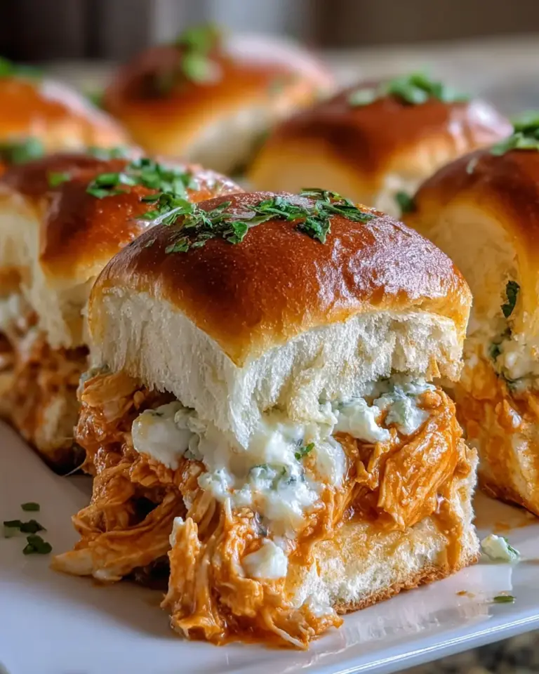 Buffalo Chicken Pizza Dip Sliders