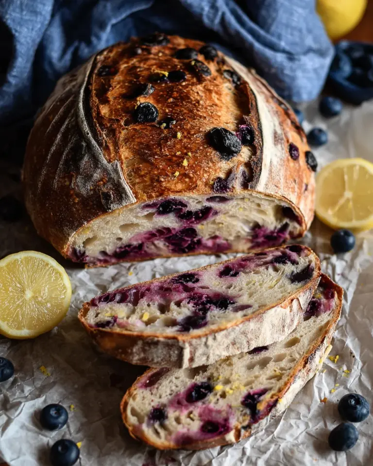 Lemon Blueberry Sourdough Bread Recipe