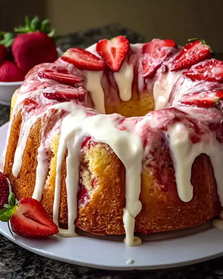 Strawberry Cream Cheese Pound Cake