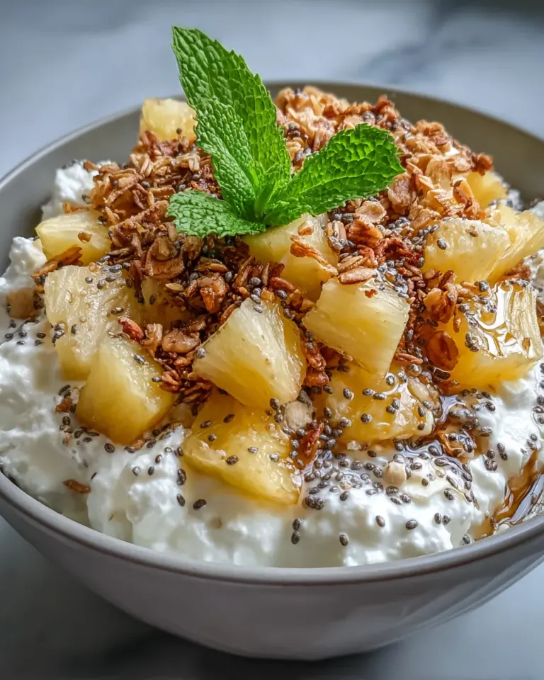 Cottage Cheese Pineapple Granola Bowl: A Delicious Boost!