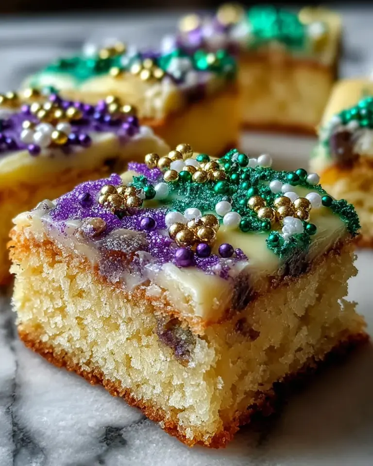 King Cake Sugar Cookie Bars