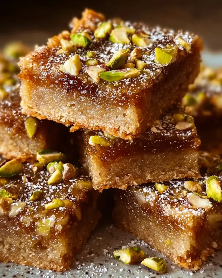 Brown Butter Honey Pistachio Bars