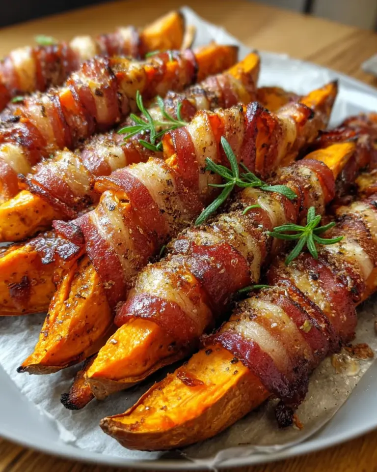 Bacon-Wrapped Sweet Potato Wedges