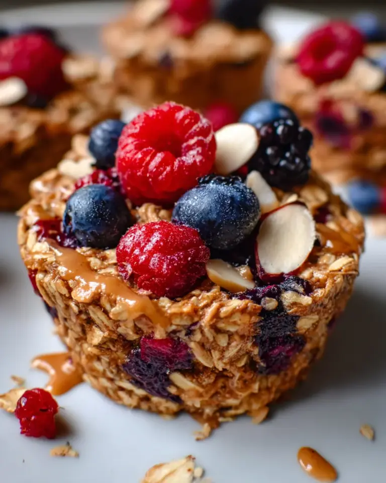 Baked Oatmeal Cups Berries