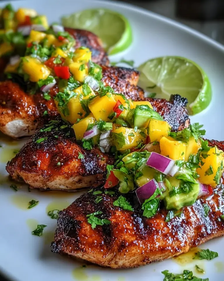 Grilled Chicken with Mango Avocado