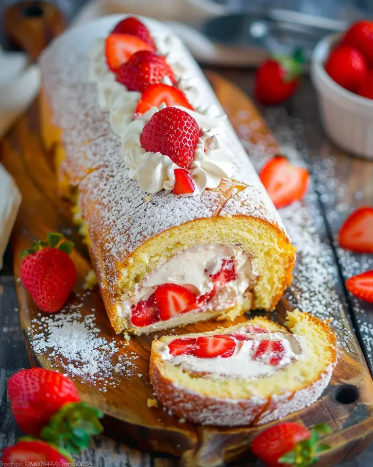 Strawberry Shortcake Cake Roll