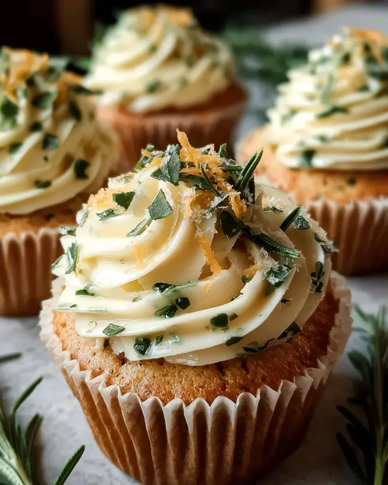 Lemon Thyme Rosemary Cupcakes