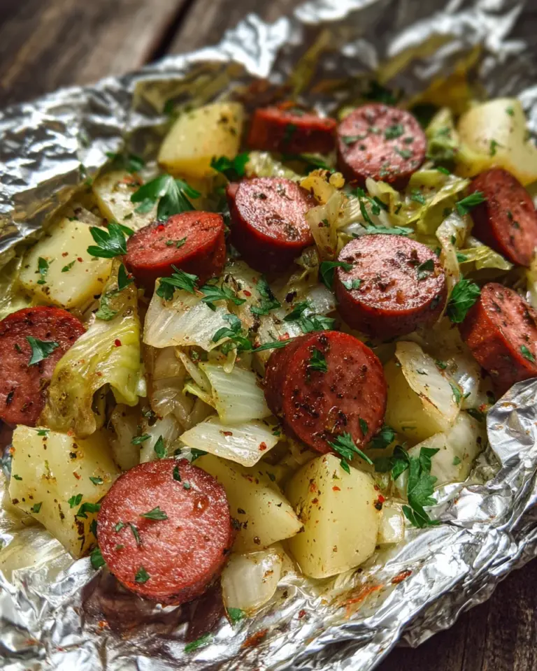 Kielbasa and Cabbage Foil Packs: A Quick, Tasty Dinner!