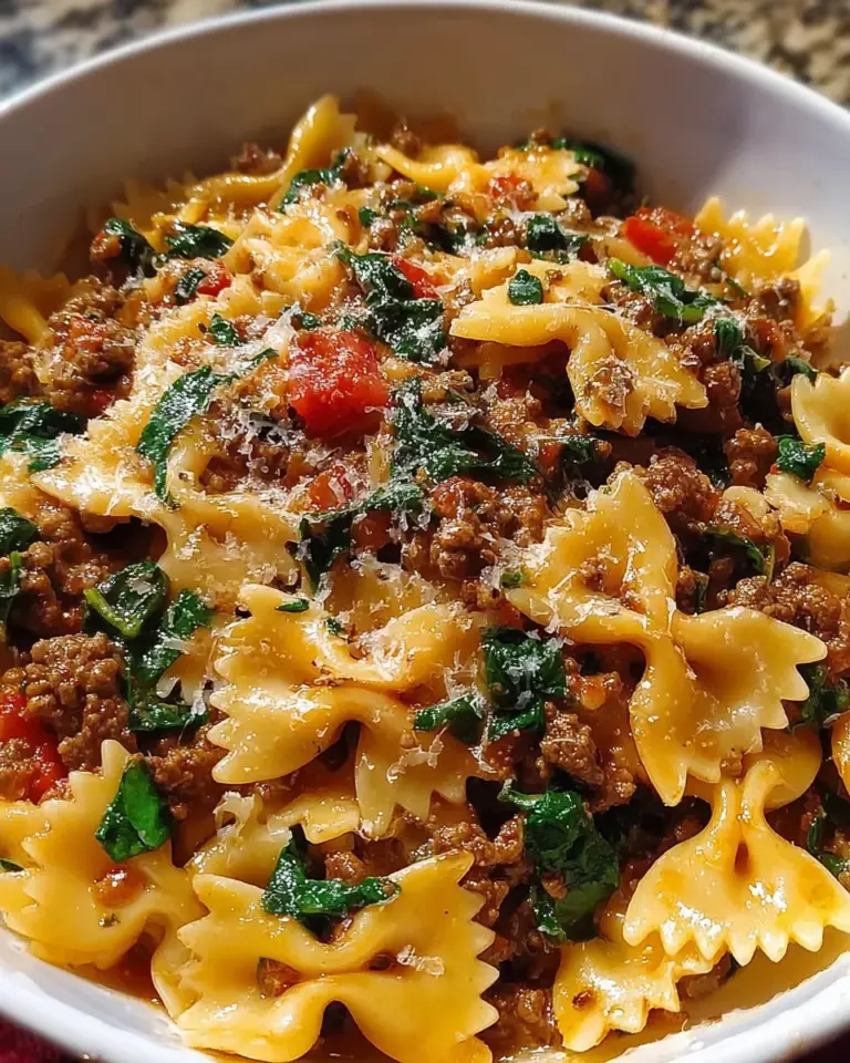 Bowtie Pasta with Ground Beef