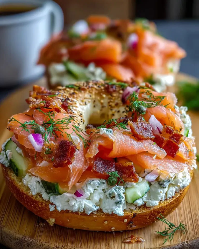 Cottage Cheese Bagels Salmon