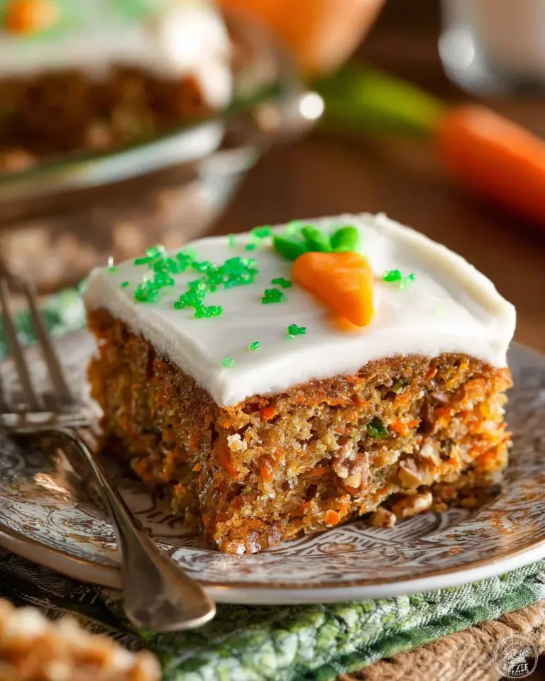 Carrot Cake Bars with Cream Cheese Frosting