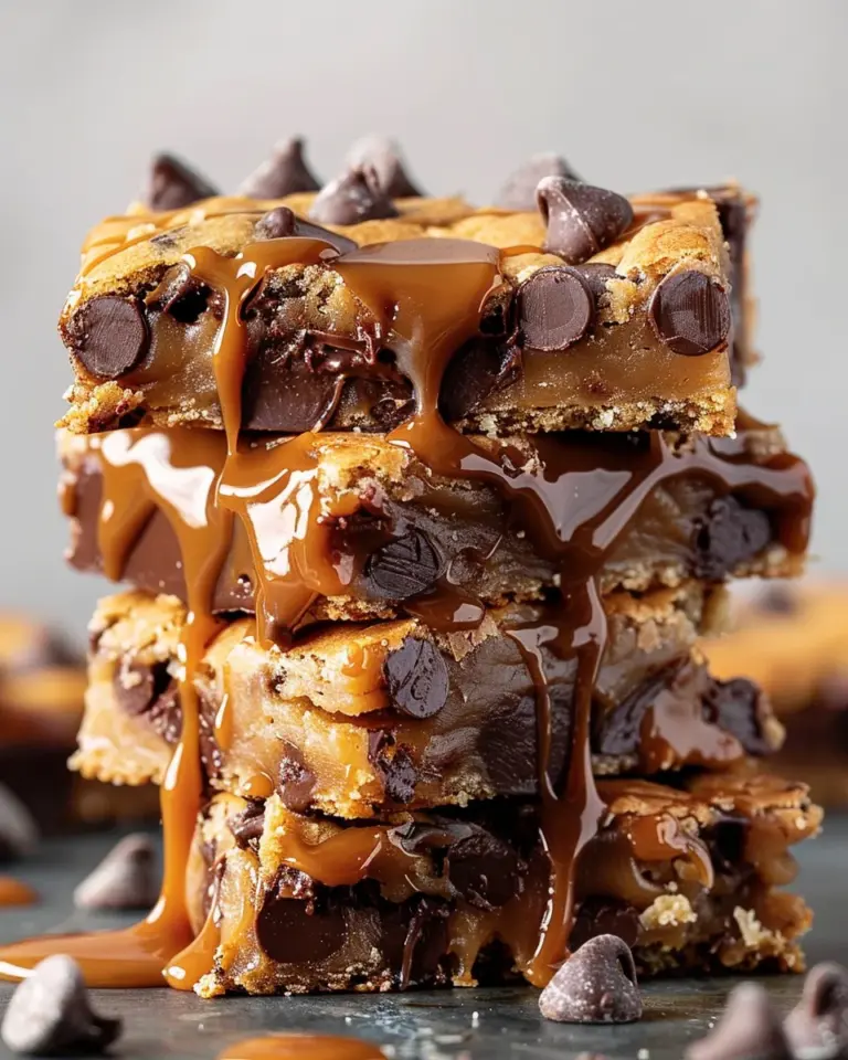 Salted Caramel Pretzel Blondies