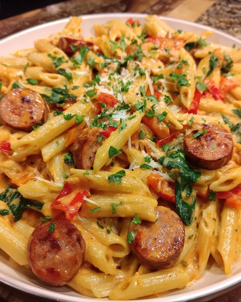 Creamy Cajun Sausage Pasta