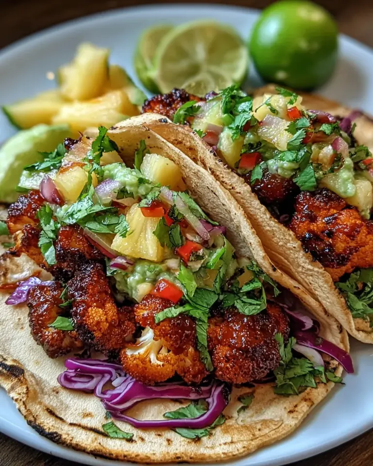Vegan Smoky BBQ Cauliflower Tacos
