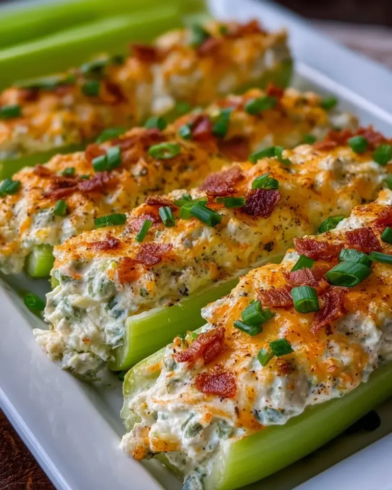 Outrageously Good Stuffed Celery