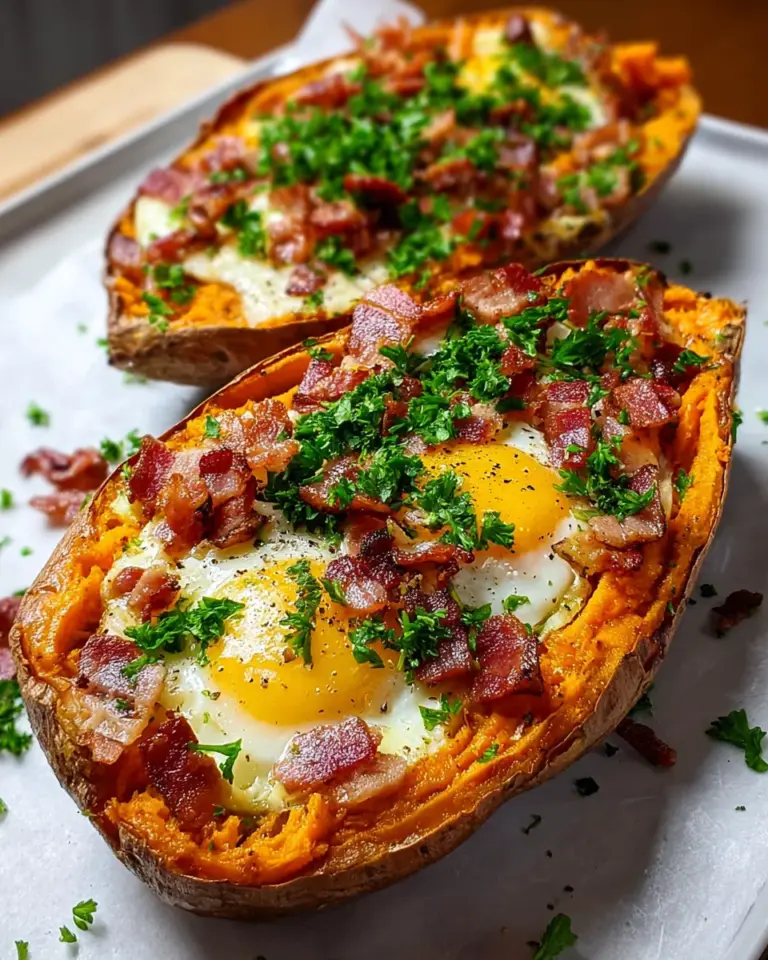 Sweet Potato Breakfast Boats
