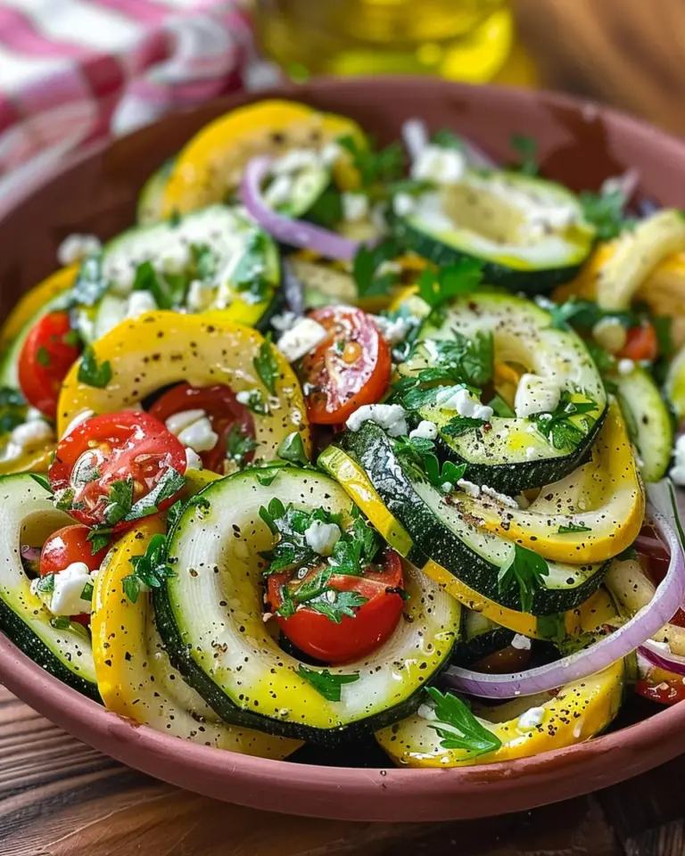 Mediterranean Zucchini-Squash Ribbon Salad