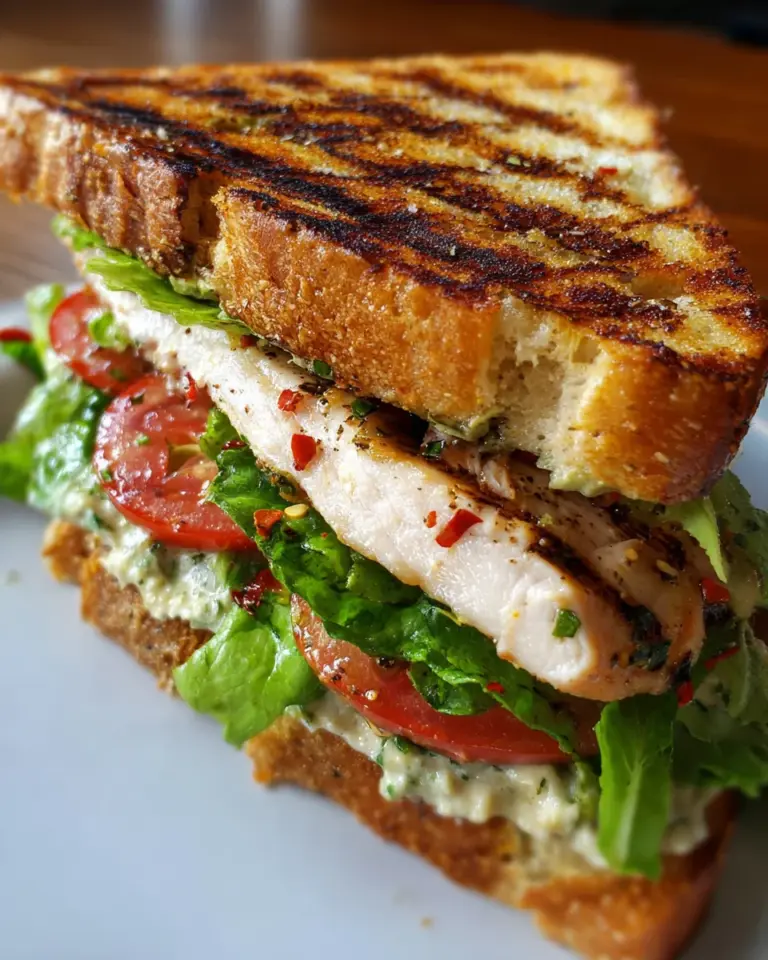 Garlic Butter, Lettuce, Tomato & Grilled Chicken Sandwich