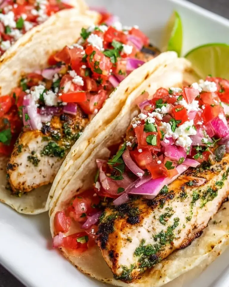 Cilantro Lime Grilled Chicken Tacos