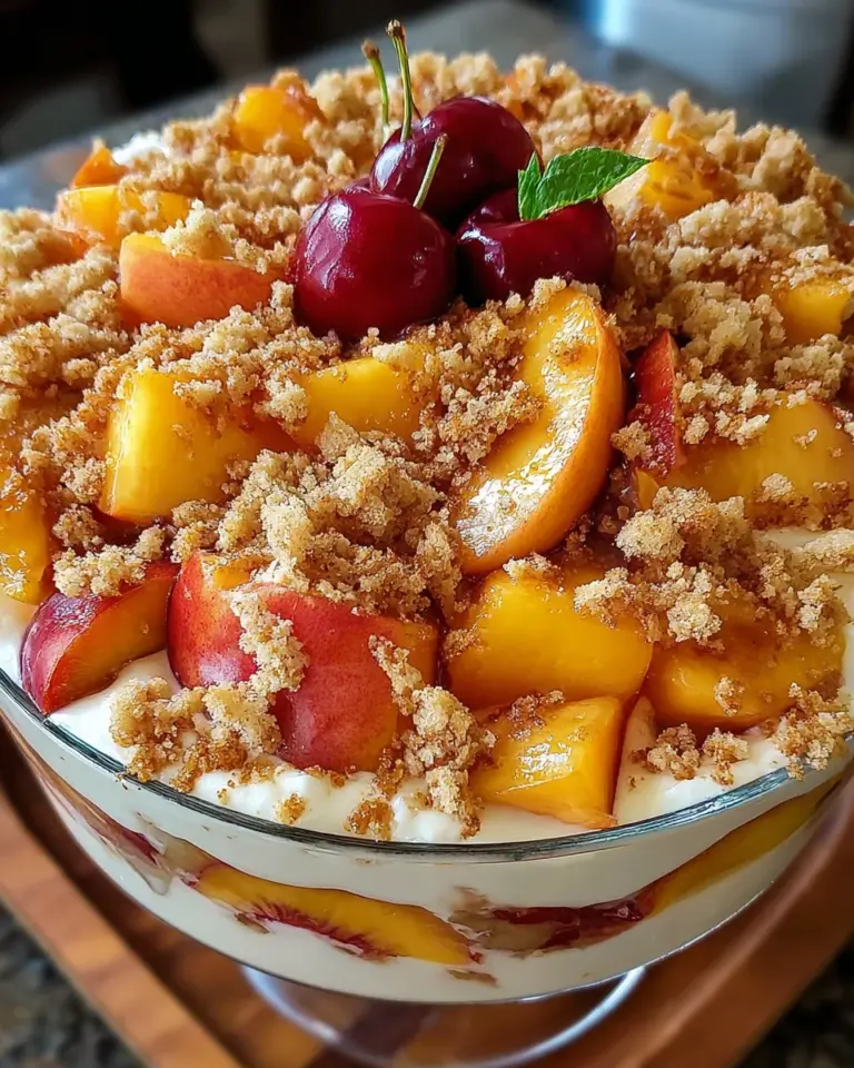 Peach Cobbler Cheesecake Fruit Salad