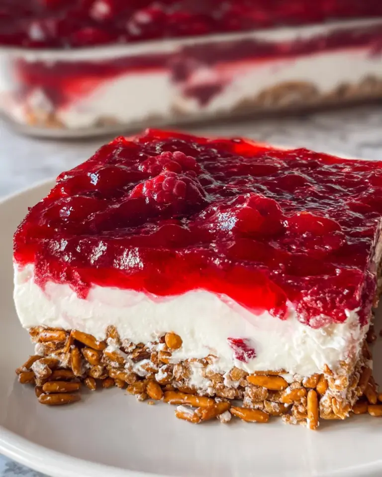 Raspberry Pretzel Jello Salad: A Delicious Delight Awaits!