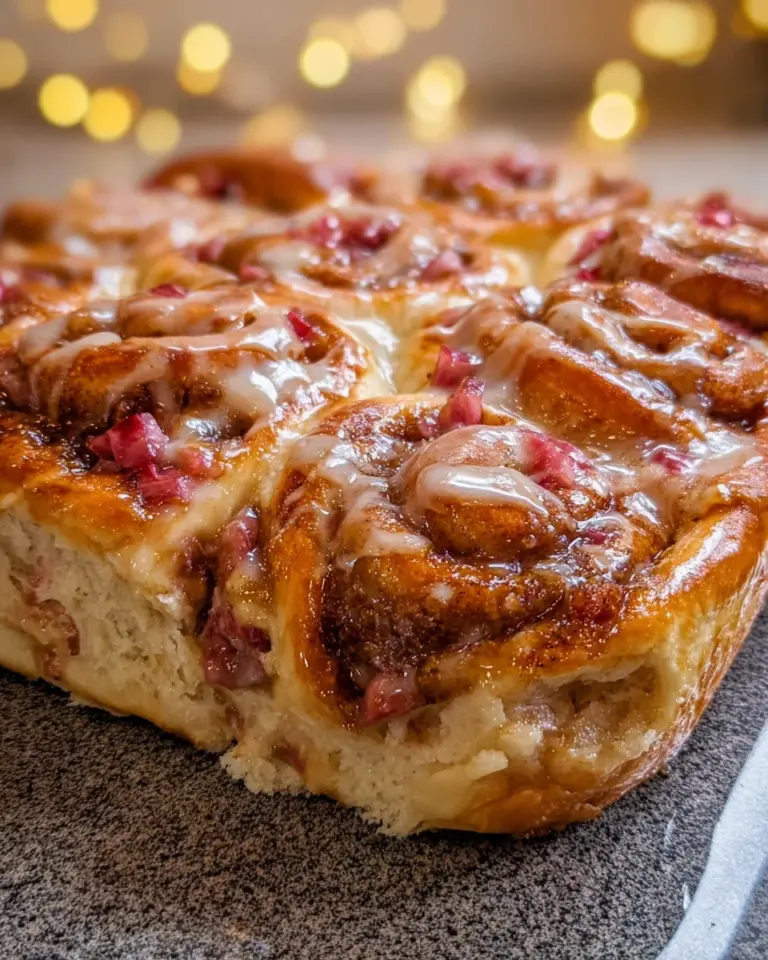 Rhubarb Cinnamon Rolls