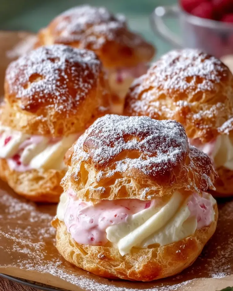 Rhubarb Cream Puffs