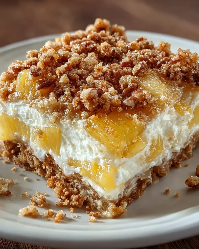 Pineapple Pecan Cream Cheese Crunch Bake