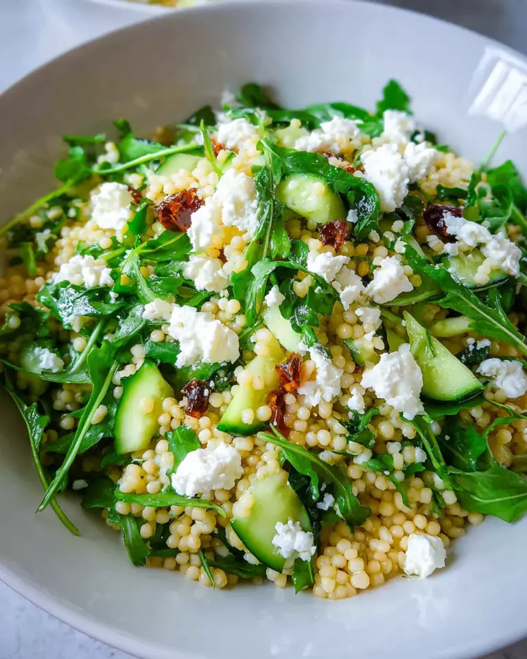 Arugula Couscous Salad with Feta